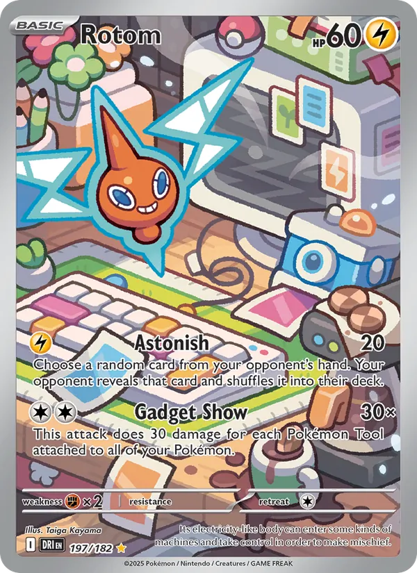 Rotom - DRI 197/182 (Holo) - Pokemon card