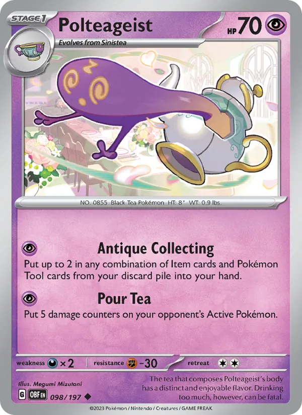 Polteageist - OBF 098/197 (Reverse Holo) - Pokemon card