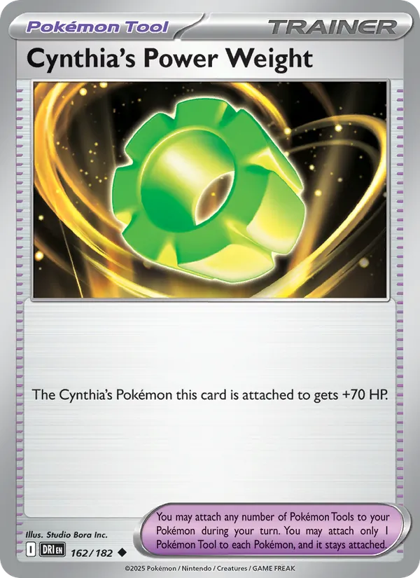 Cynthia's Power Weight - DRI 162/182 (Reverse Holo) - Pokemon card