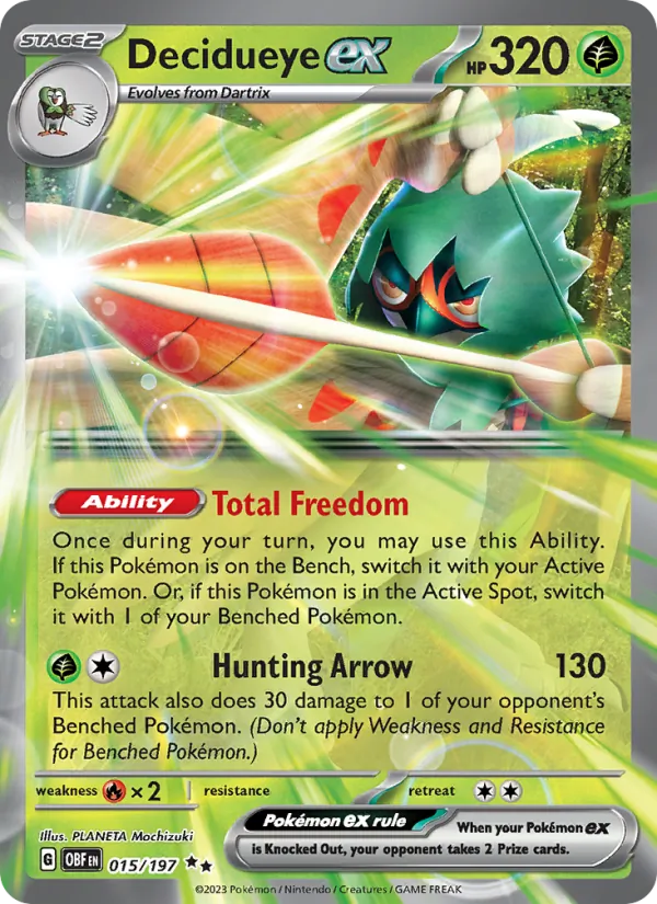 Decidueye ex - OBF 015/197 (Holo) - Pokemon card