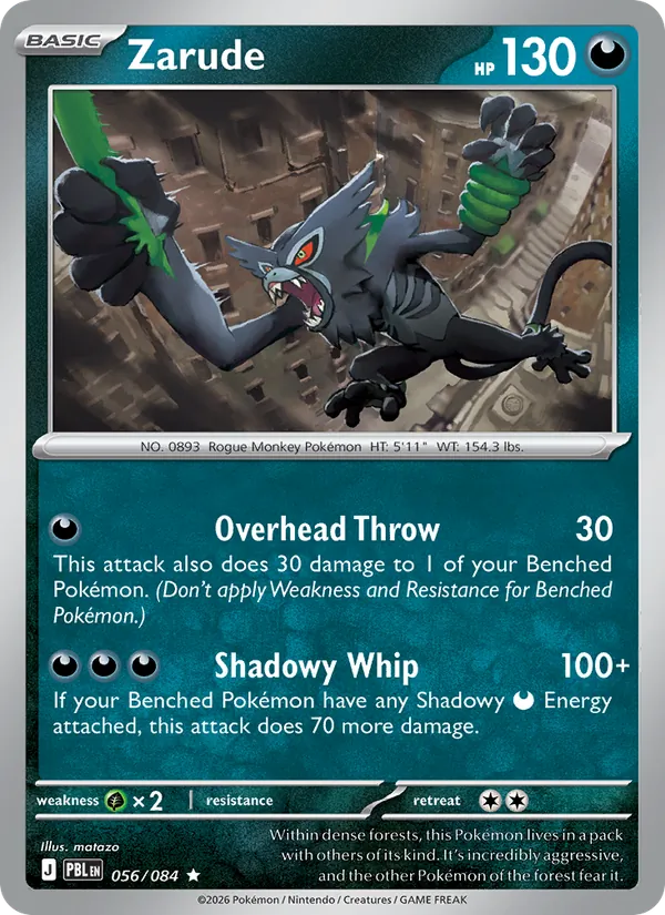 Zarude | PBL (Reverse Holo) - Pokemon card