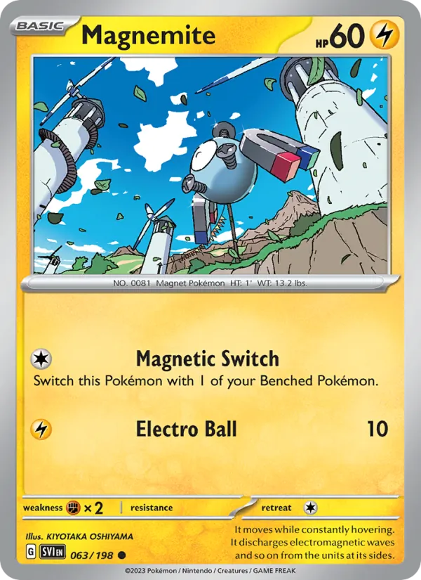 Magnemite - SVI 063/198 (Reverse Holo) - Pokemon card