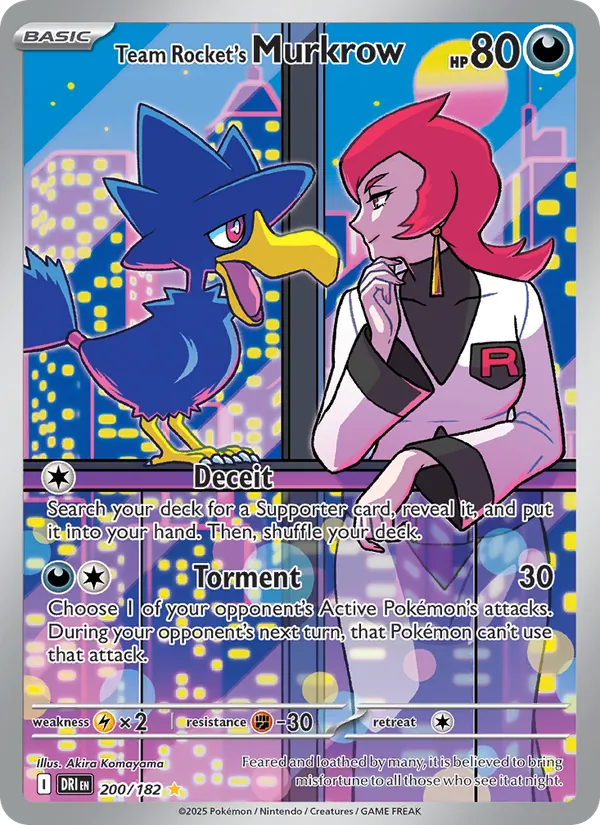 Team Rocket's Murkrow - DRI 200/182 (Holo) - Pokemon card