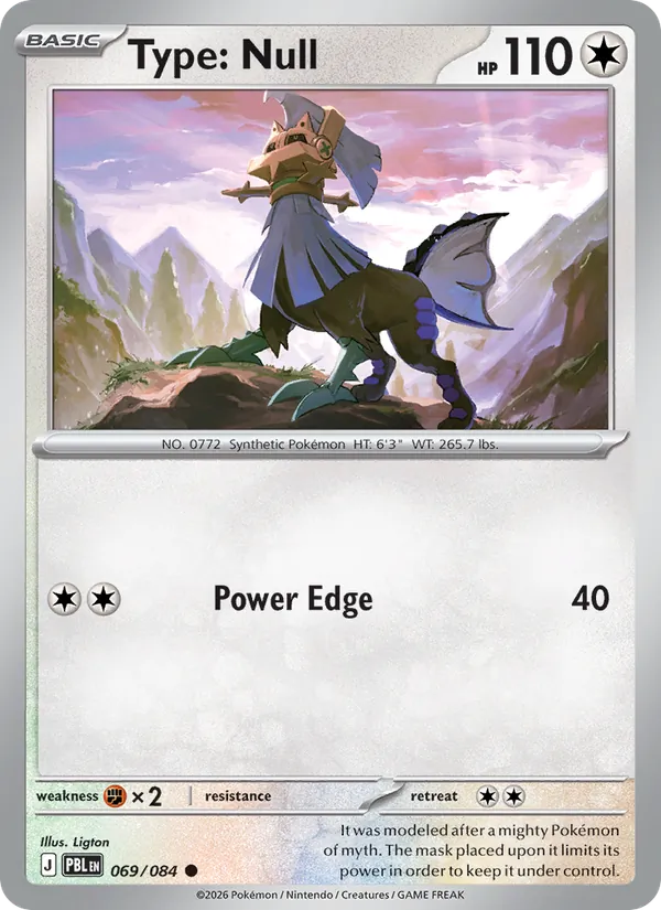 Type: Null | PBL (Reverse Holo) - Pokemon card