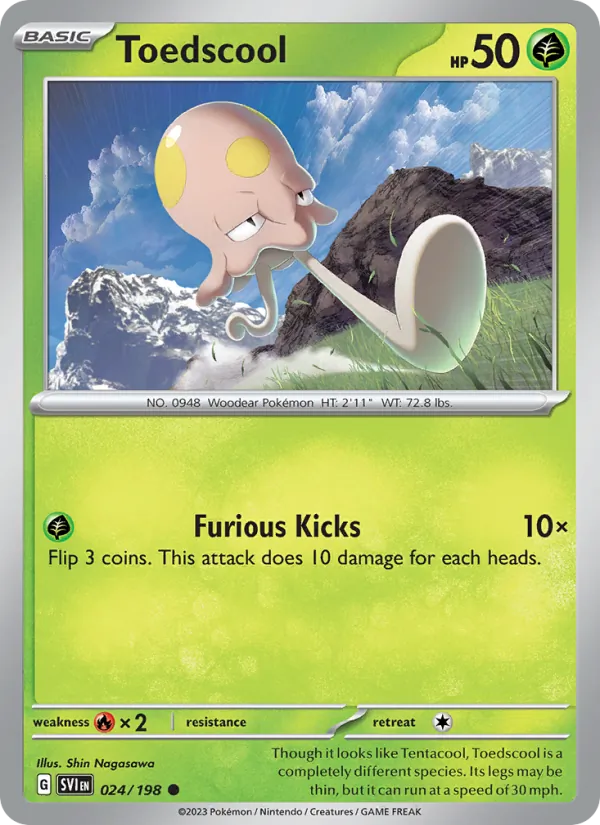 Toedscool - SVI 024/198 (Reverse Holo) - Pokemon card