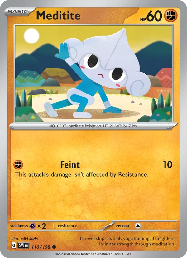 Meditite - SVI 110/198 - Pokemon card