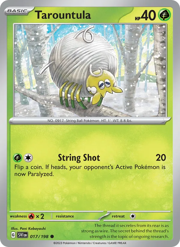 Tarountula - SVI 017/198 (Reverse Holo) - Pokemon card