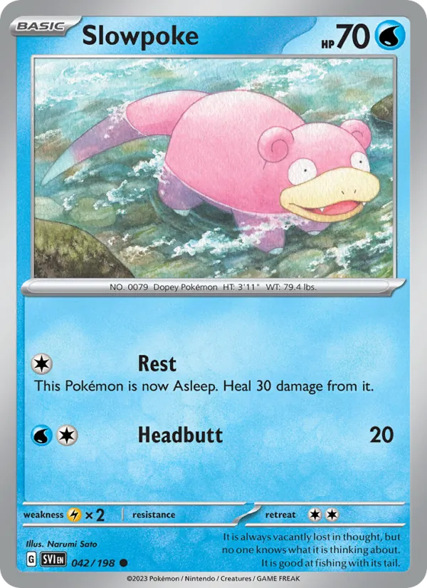 Slowpoke - SVI 042/198 (Reverse Holo) - Pokemon card