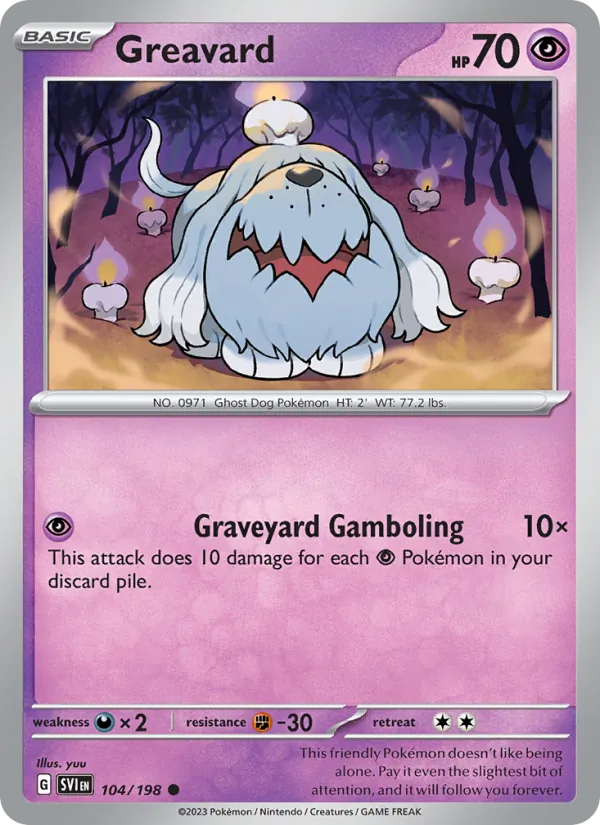 Greavard - SVI 104/198 - Pokemon card