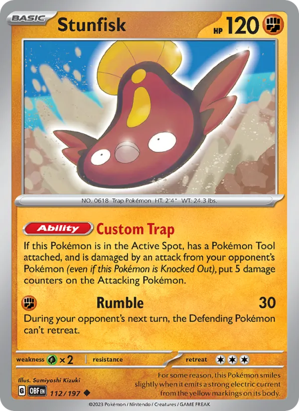 Stunfisk - OBF 112/197 - Pokemon card