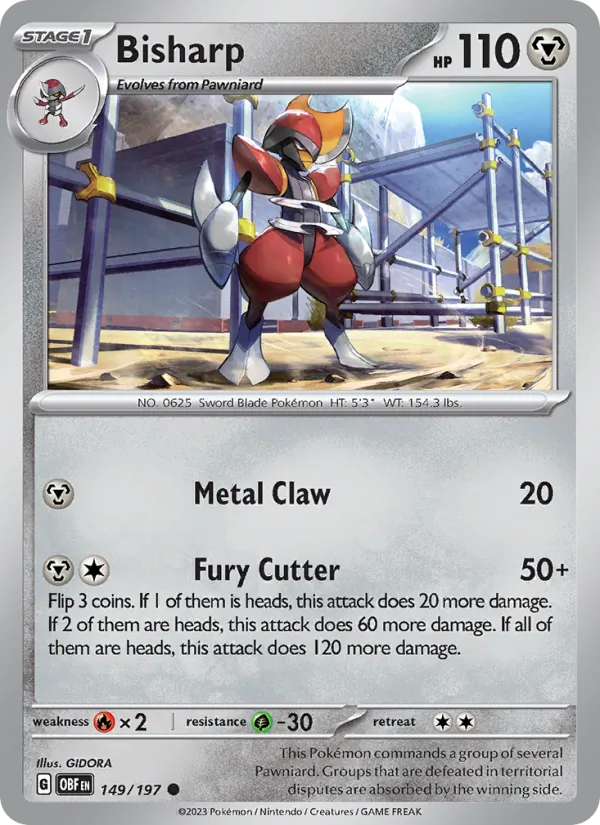 Bisharp - OBF 149/197 (Reverse Holo) - Pokemon card