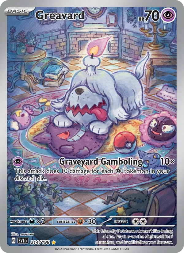 Greavard - SVI 214/198 (Holo) - Pokemon card