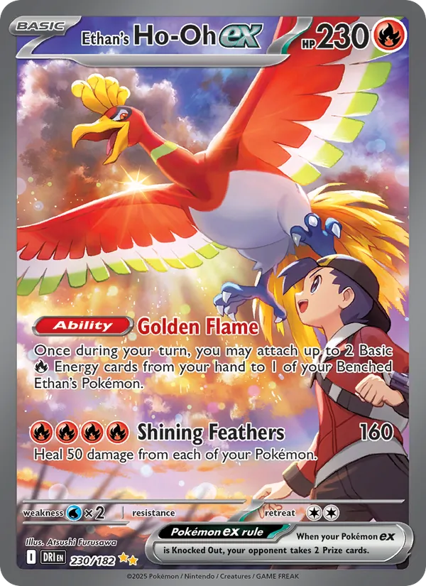Ethan's Ho-Oh ex - DRI 230/182 (Holo) - Pokemon card