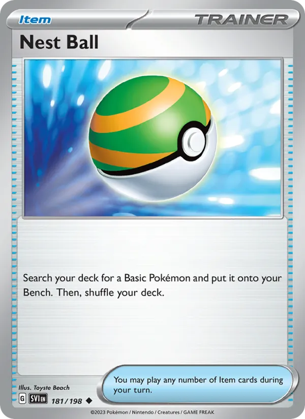 Nest Ball - SVI 181/198 (Reverse Holo) - Pokemon card
