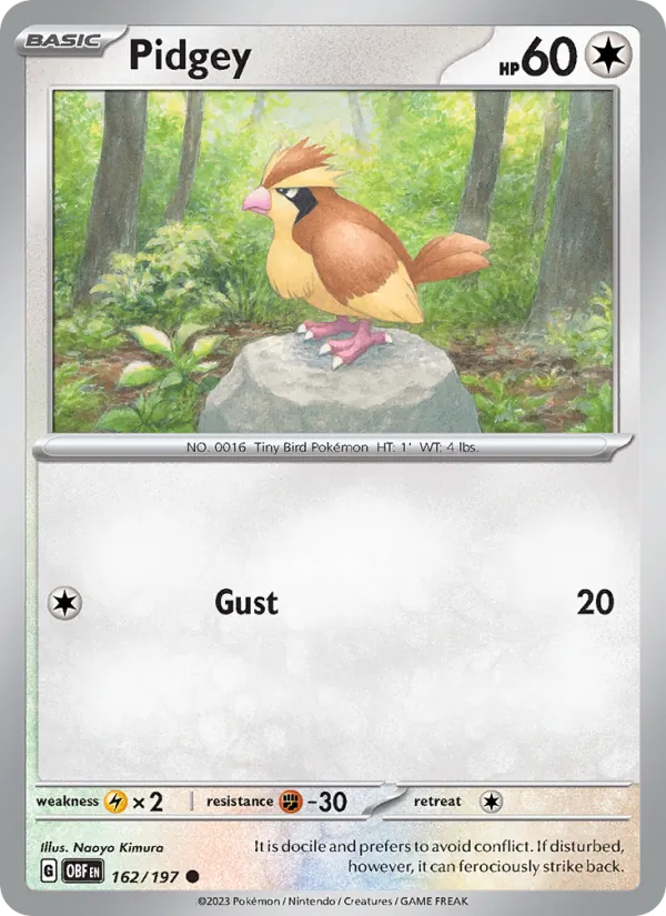 Pidgey - OBF 162/197 - Pokemon card