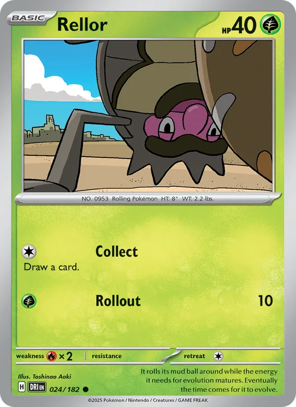 Rellor - DRI 024/182 (Reverse Holo) - Pokemon card
