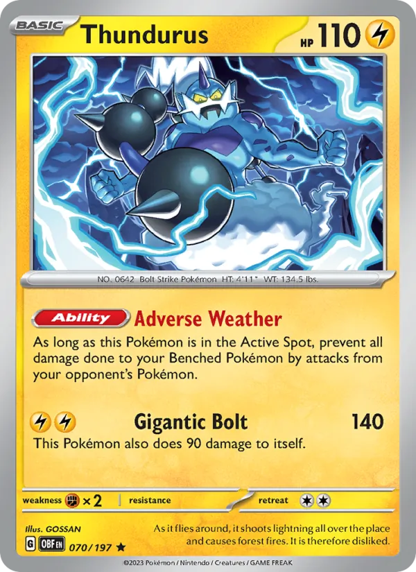 Thundurus - OBF 070/197 (Holo) - Pokemon card