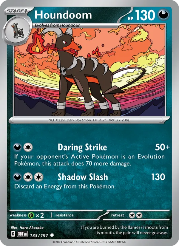 Houndoom - OBF 133/197 - Pokemon card