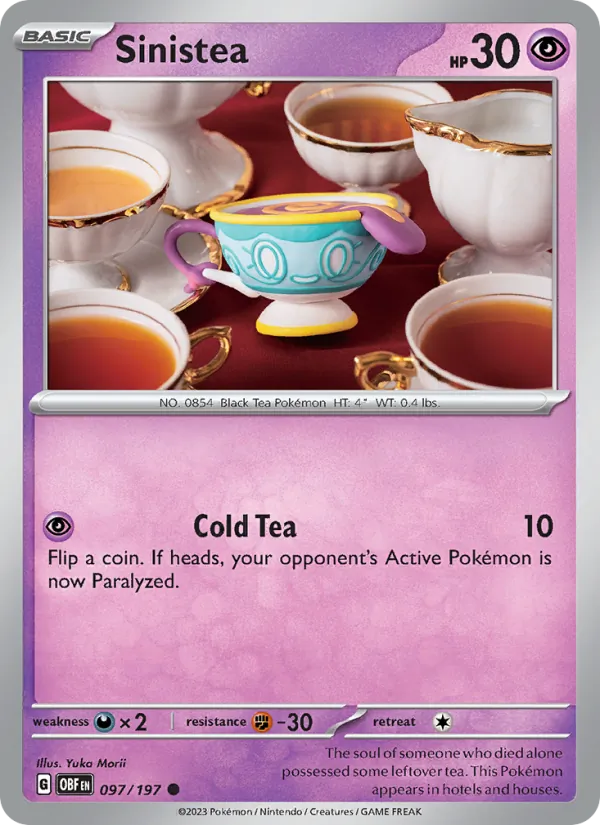 Sinistea - OBF 097/197 - Pokemon card