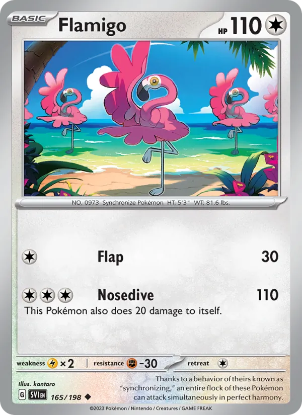 Flamigo - SVI 165/198 - Pokemon card