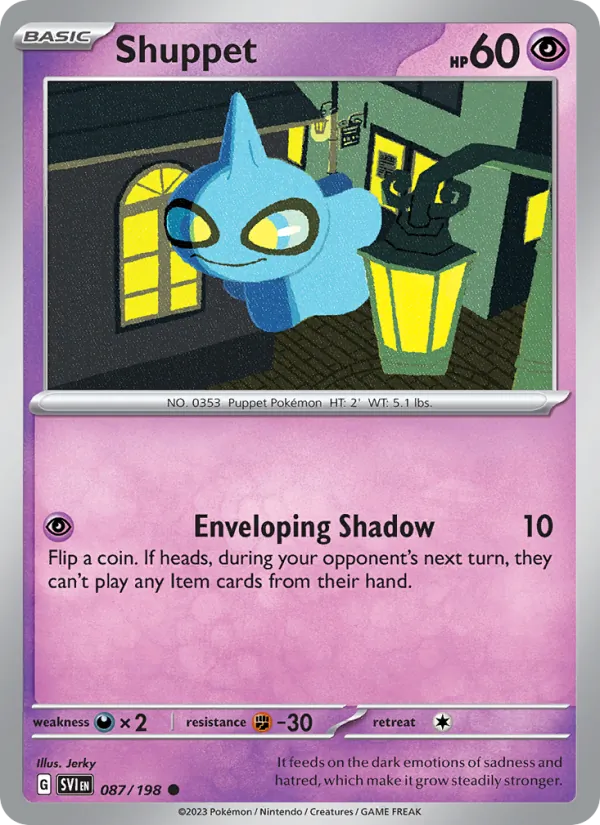 Shuppet - SVI 087/198 (Reverse Holo) - Pokemon card