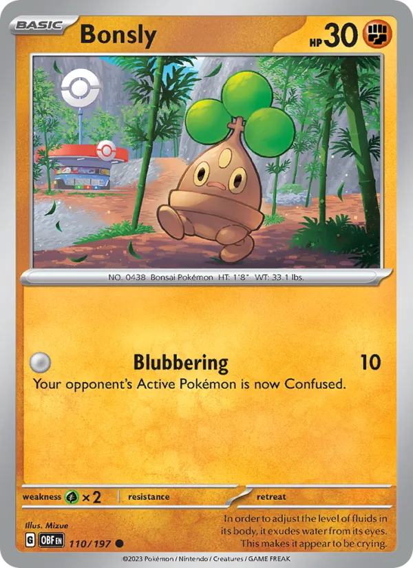 Bonsly - OBF 110/197 (Reverse Holo) - Pokemon card