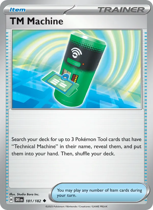 TM Machine - DRI 181/182 (Reverse Holo) - Pokemon card
