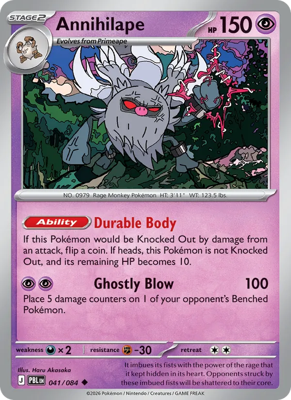 Annihilape | PBL (Reverse Holo) - Pokemon card