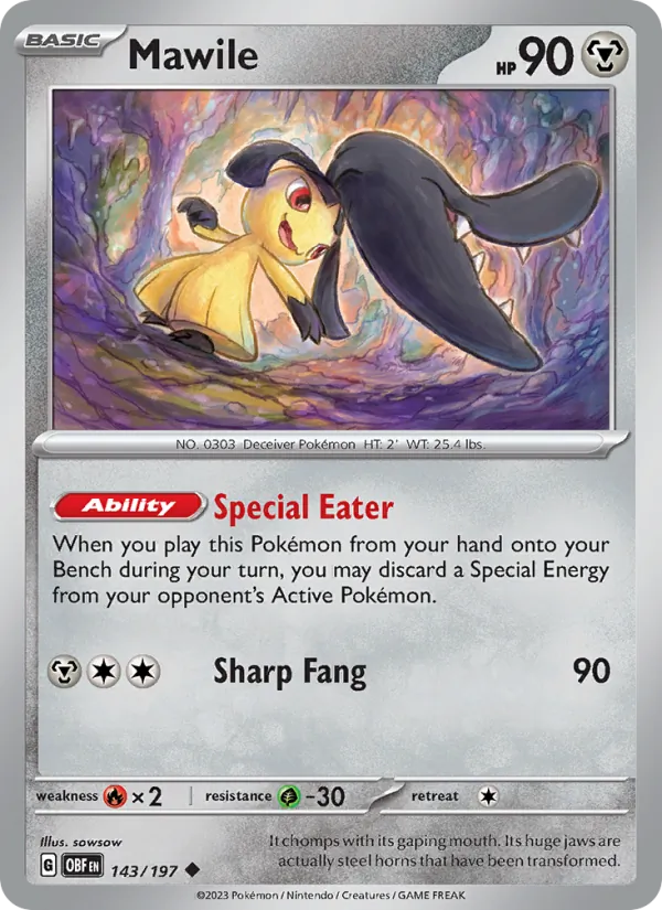 Mawile - OBF 143/197 (Reverse Holo) - Pokemon card