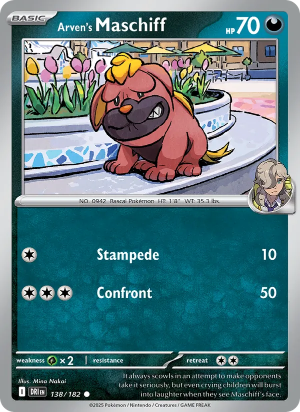Arven's Maschiff - DRI 138/182 - Pokemon card