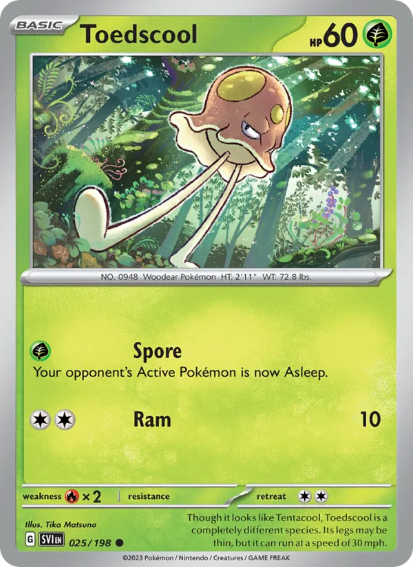 Toedscool - SVI 025/198 (Reverse Holo) - Pokemon card