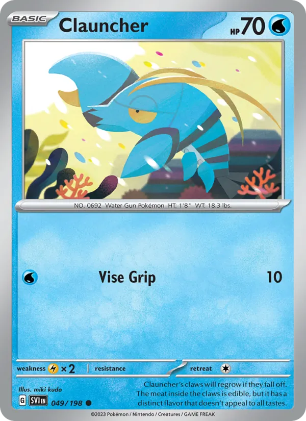 Clauncher - SVI 049/198 (Reverse Holo) - Pokemon card