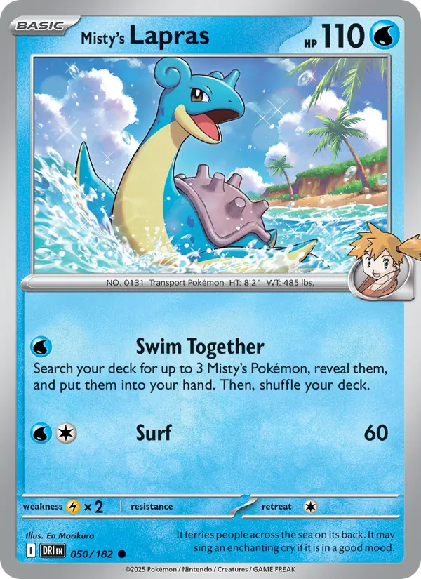 Misty's Lapras - DRI 050/182 (Reverse Holo) - Pokemon card