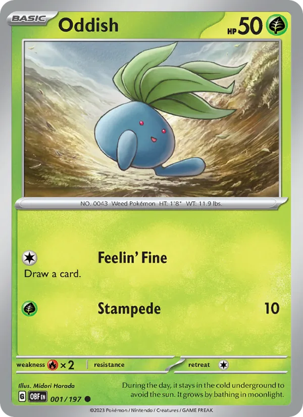 Oddish - OBF 001/197 - Pokemon card