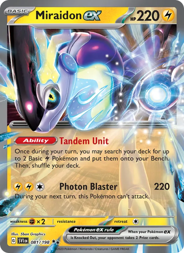 Miraidon ex - SVI 081/198 (Holo) - Pokemon card