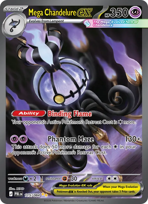 Mega Chandelure ex | PBL (Holo) - Pokemon card