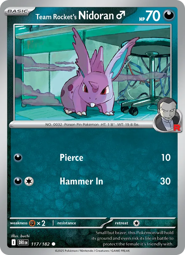 Team Rocket's Nidoran♂ - DRI 117/182 - Pokemon card
