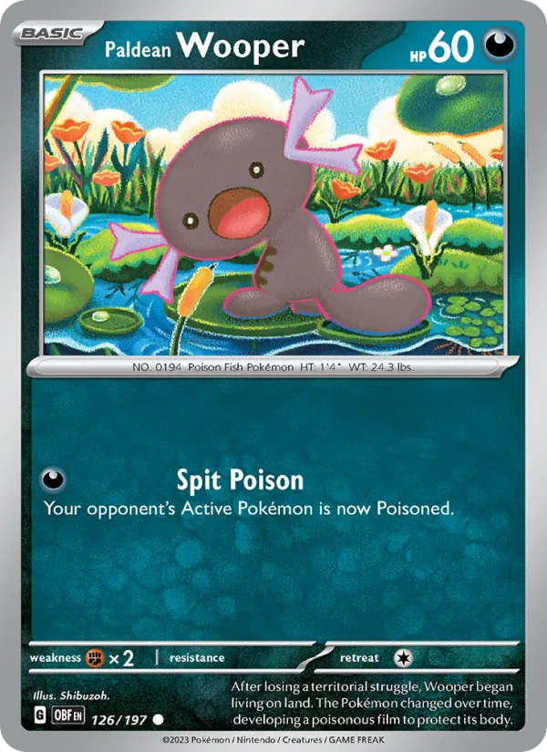 Paldean Wooper - OBF 126/197 - Pokemon card