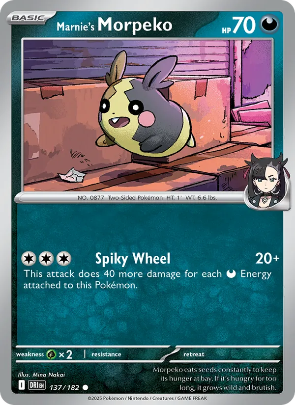 Marnie's Morpeko - DRI 137/182 - Pokemon card
