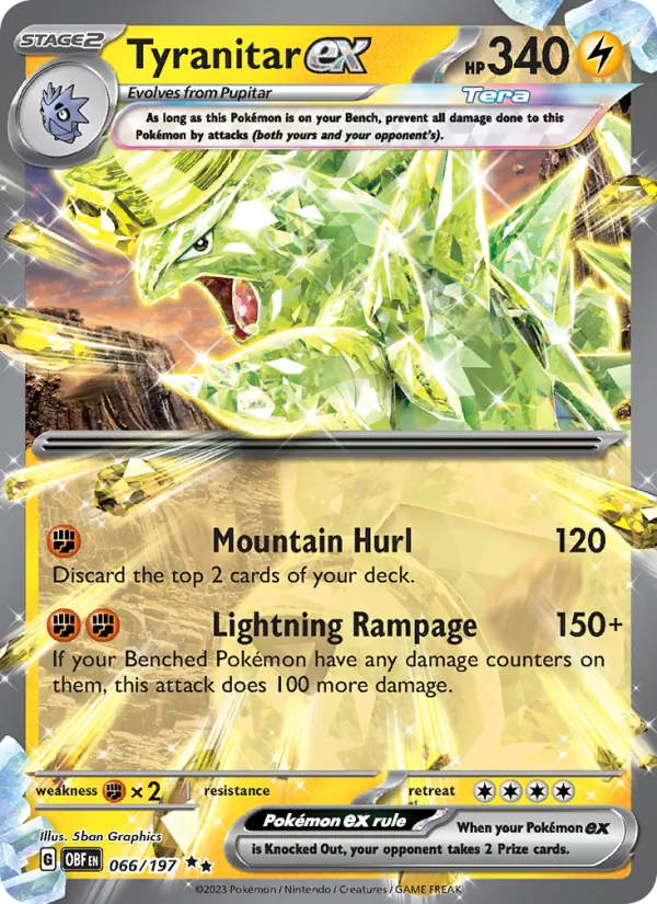 Tyranitar ex - OBF 066/197 (Holo) - Pokemon card
