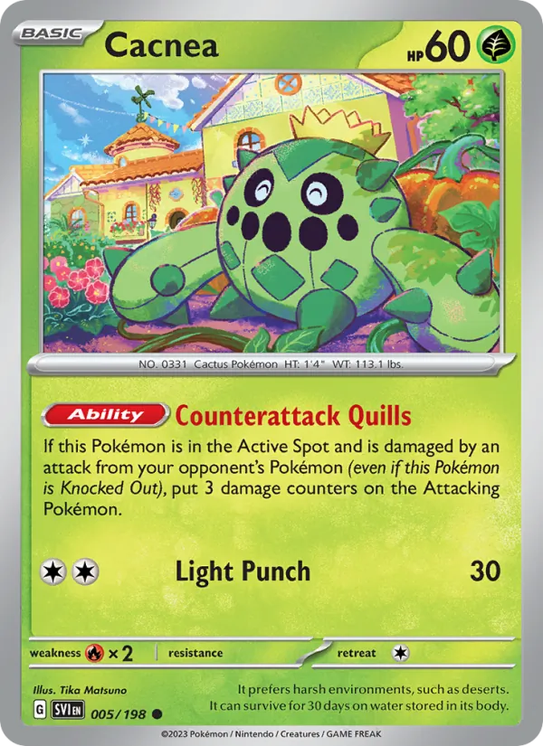 Cacnea - SVI 005/198 (Reverse Holo) - Pokemon card