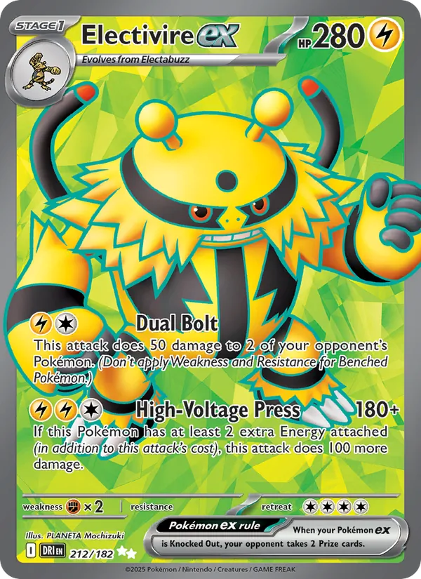 Electivire ex - DRI 212/182 (Holo) - Pokemon card